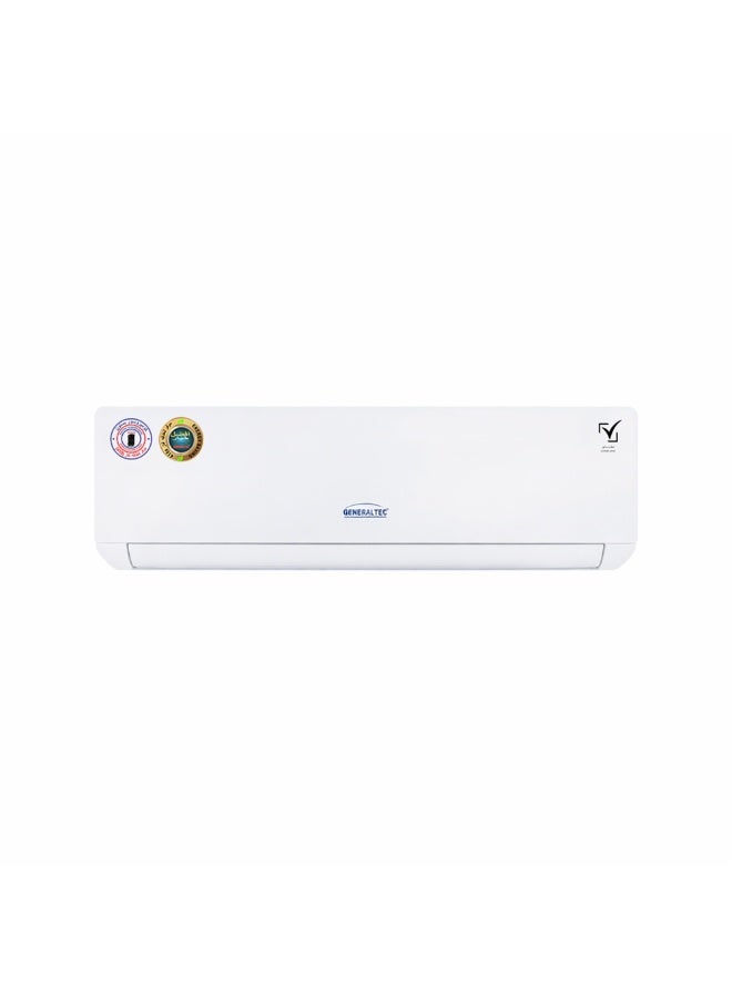 GENERALTEC مكيف هواء جنرالتيك 2.5 طن سبليت مع ضاغط مكبس T3، مبرد R410a، دوران 4 اتجاهات، زعانف ذهبية، تشغيل منخفض الضوضاء، تحكم عن بعد – نموذج GSAC32PSK16 | ضمان كامل لمدة سنة وضمان ضاغط لمدة 5 سنوات - Image 1